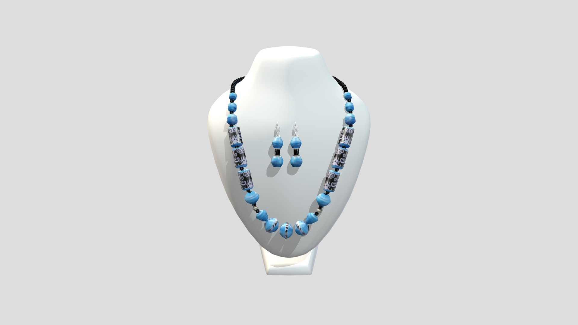SHIRLEY-01 Sarawak Paper Beads Necklace