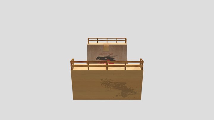 Skate Ramp with Texture 3D Model