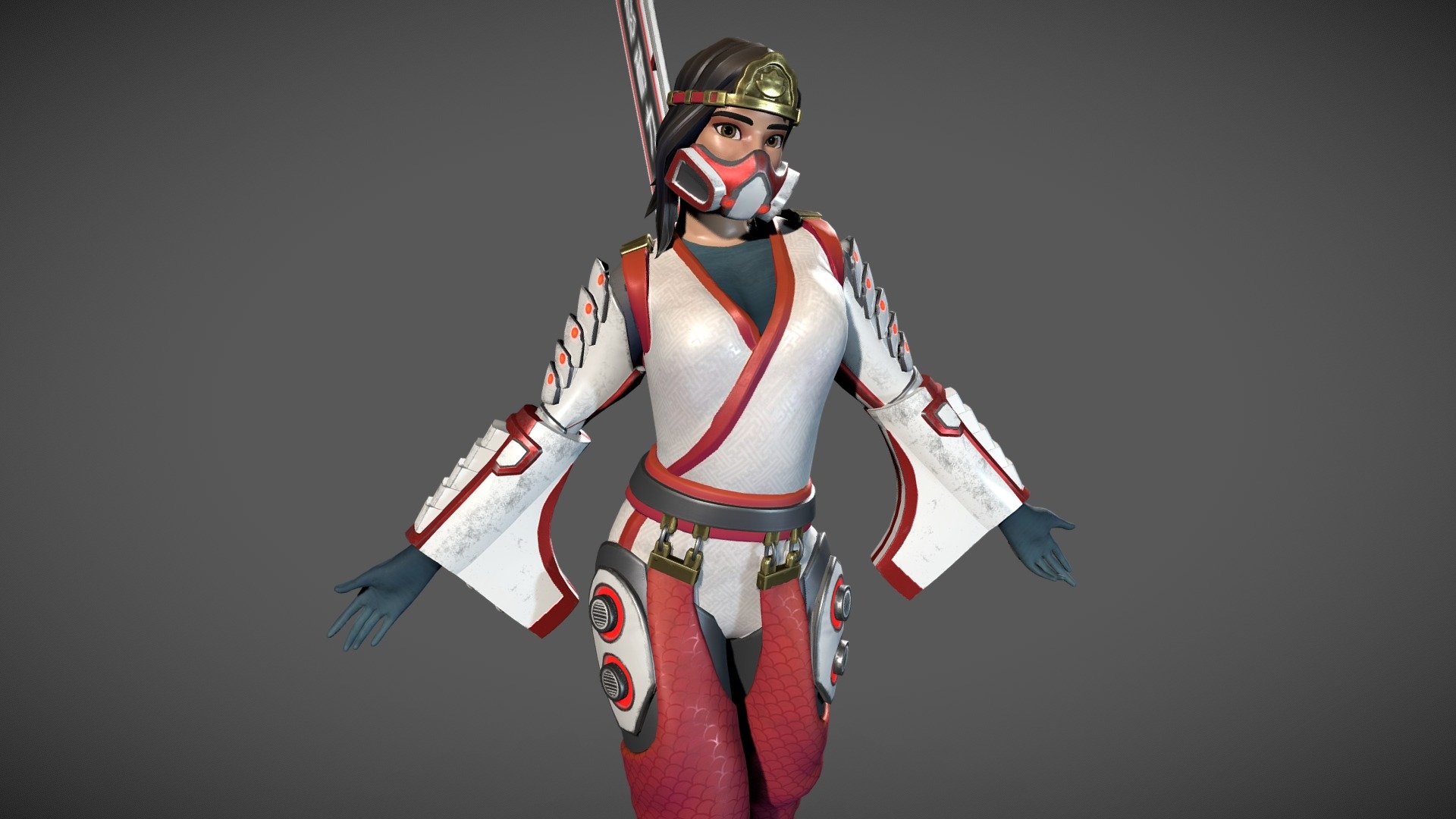 Tomoe | Overwatch Fan Made Character — Sketchfab embed 3D viewer
