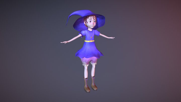 Little witch 3D Model