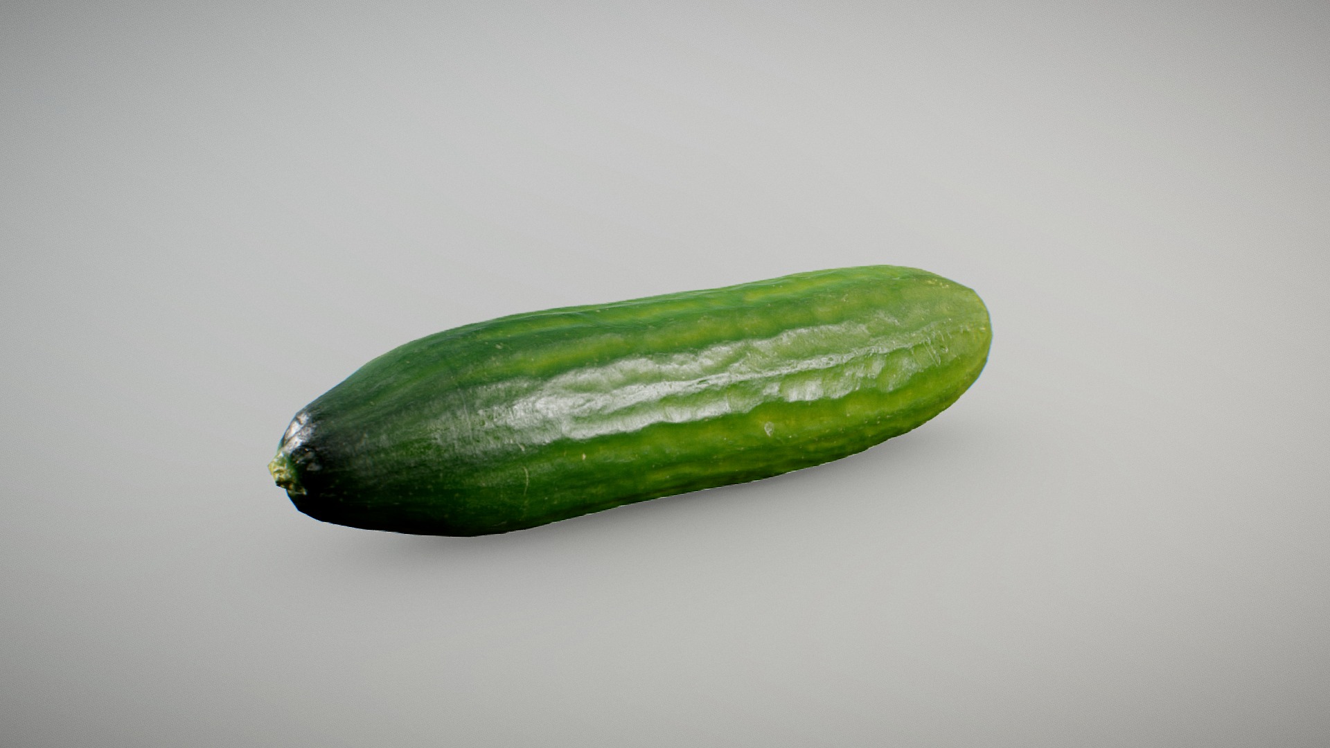 3D model Persian Cucumber - This is a 3D model of the Persian Cucumber. The 3D model is about a green cucumber on a white surface.