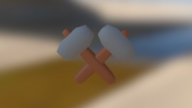 Crossing Hammers Low 3D Model