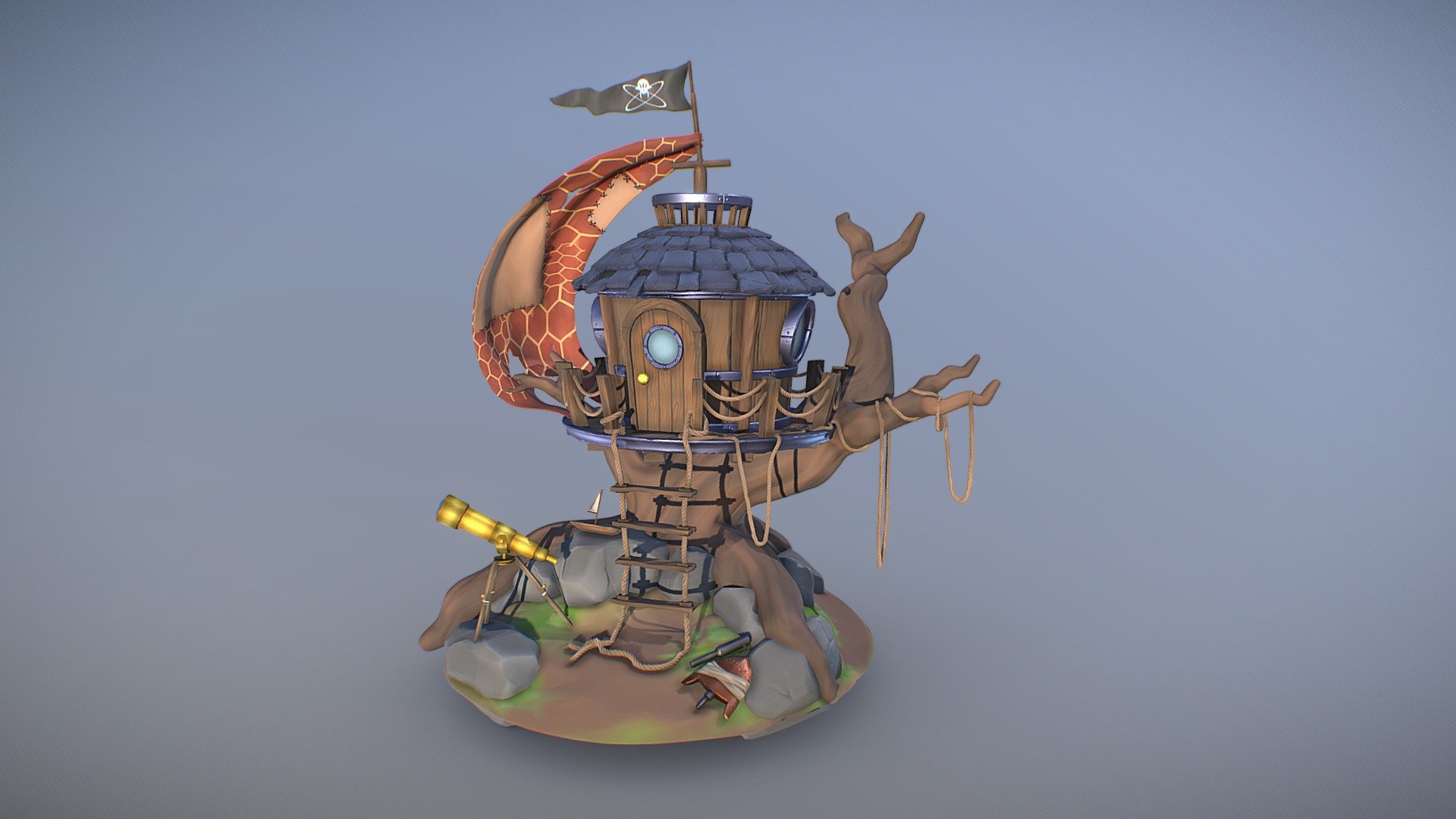 DS - Jim Hawkins Treehouse — Sketchfab embed 3D viewer