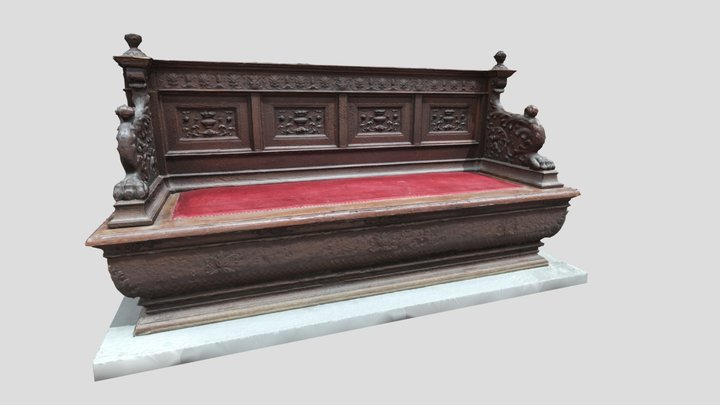18th century bench from Hungarian Opera House 3D Model