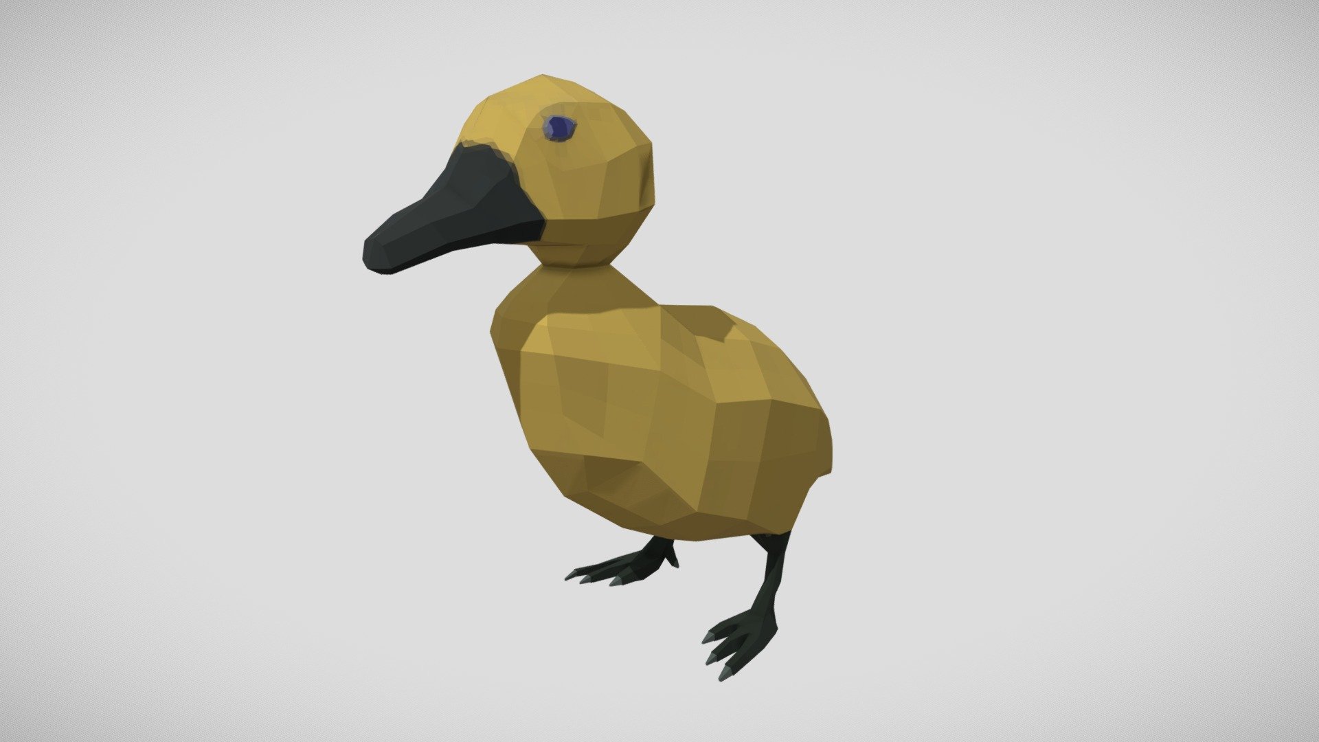 Low poly duckling