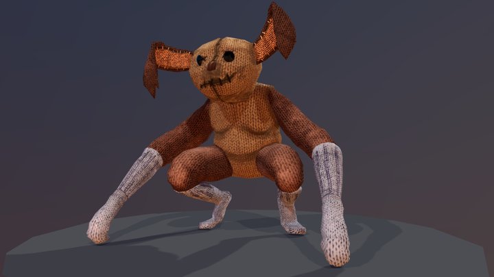 Jeffrey the sock doll 3D Model