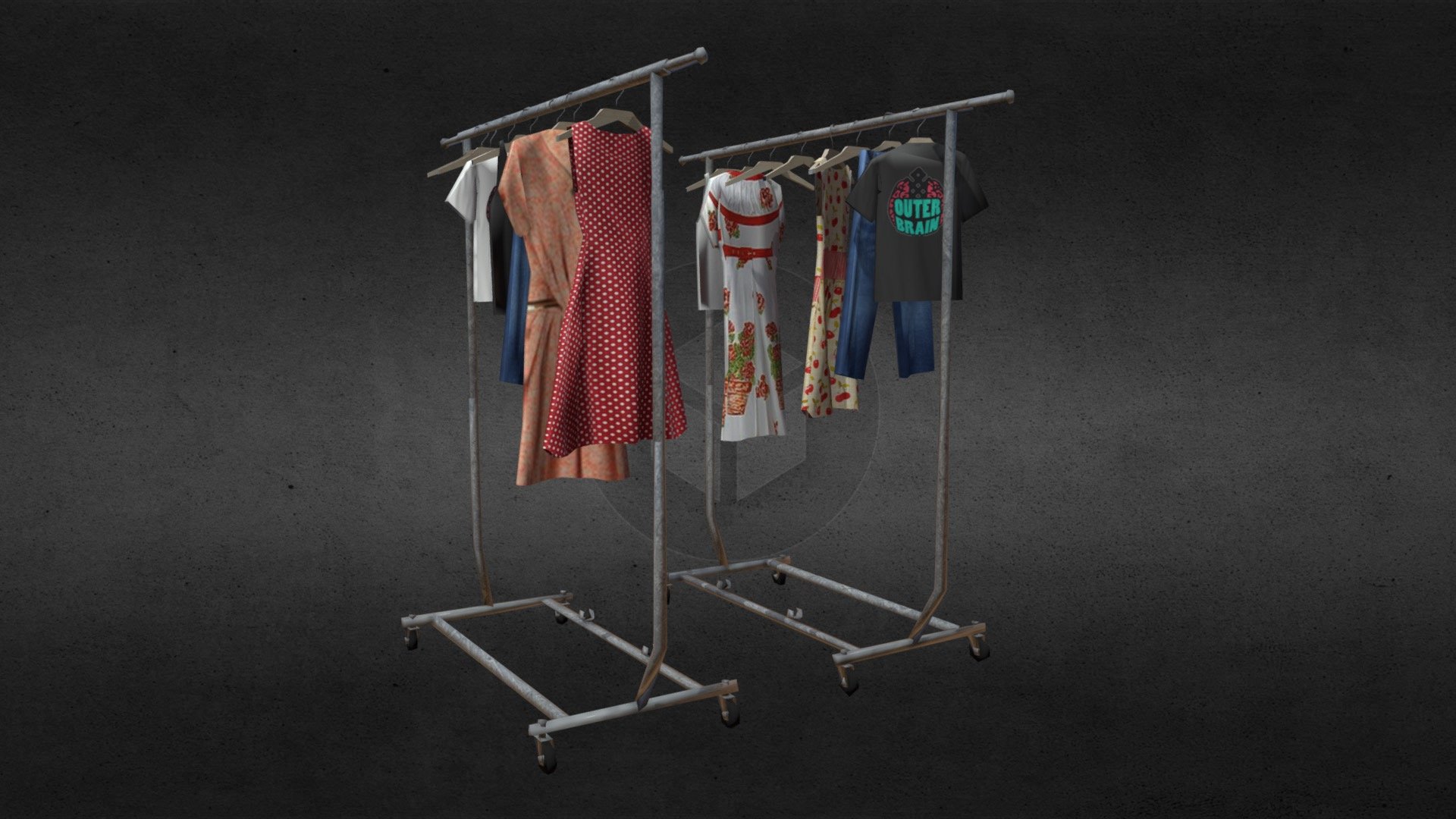 Wardrobe Rack - Download Free 3D model by Khoa Nguyen (@ngdkh) [6cf5500 ...