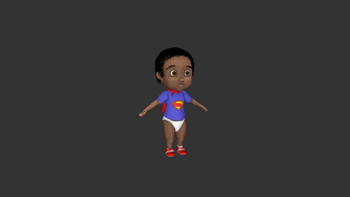 Super Baby t-pose 3D Model