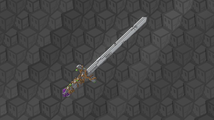 Stone Sword - (voxels) 3D Model
