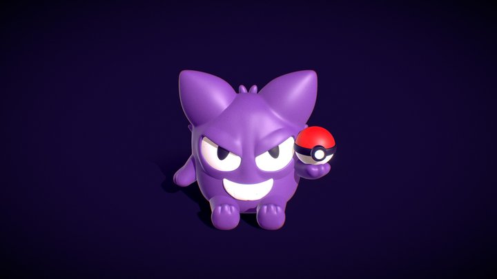 3D model Pokemon Gengar VR / AR / low-poly