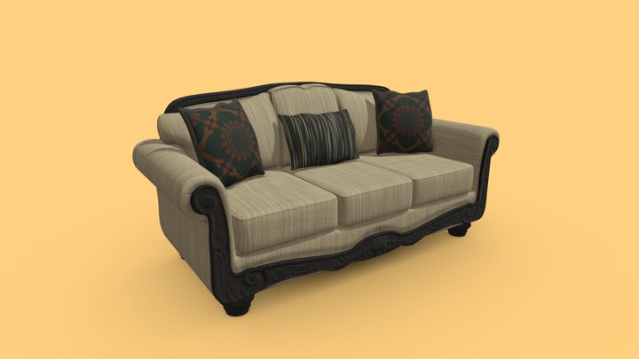 Antique Sofa 3D Model