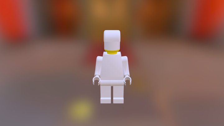 Lego Man With Hat 3D Model