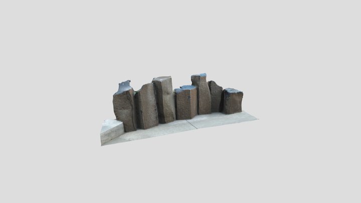Basalt columns 3D Model