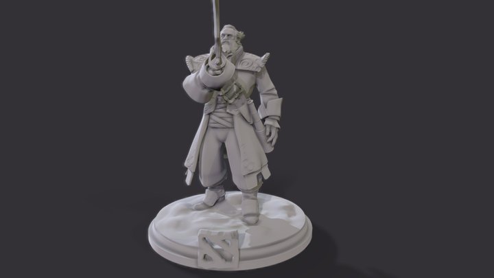 Kunkka Fullybody Figure 3D Model