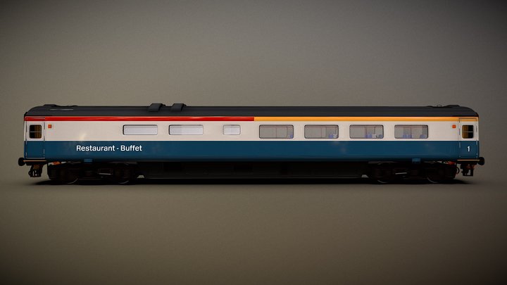 Train - Mark 3 Carriage Buffet Rail Blue