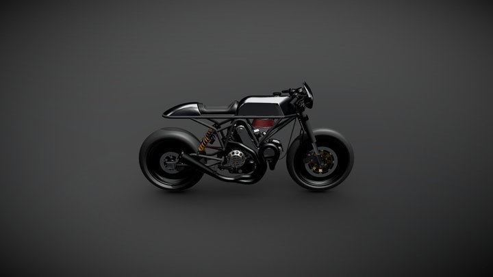 Custom Ducati Cafe Racer 3D Model