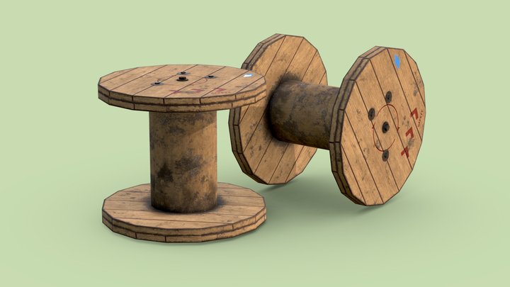 Cable Wheel (Low Poly) – Free 3D Model STL