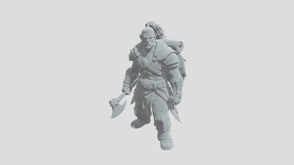 Orc Warlord with Battle Axe