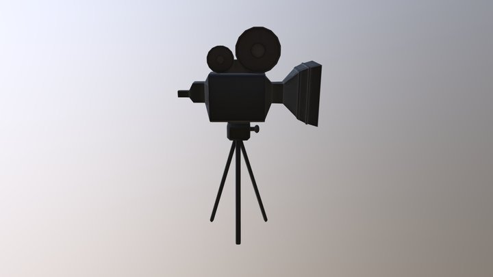 Stylized Movie Camera 3D Model