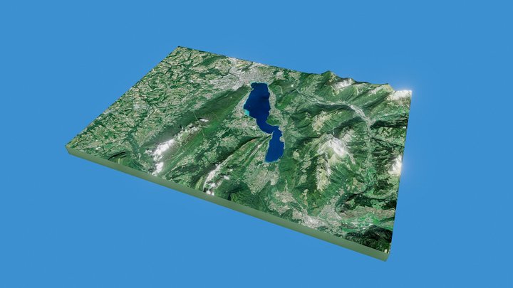Annecy Lake Area 3D Model