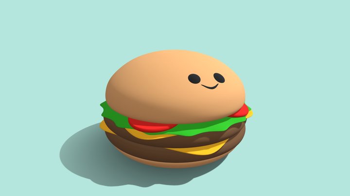 Kawaii Burger 3D Model