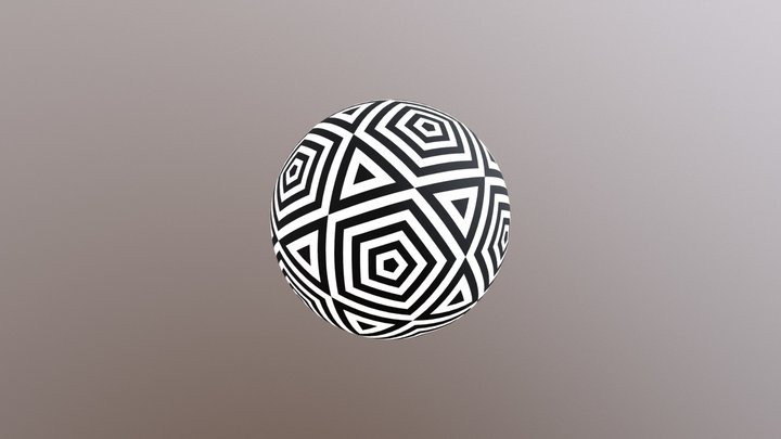 Ico Sphere 5 Trigon And Pentagon Targets 3D Model