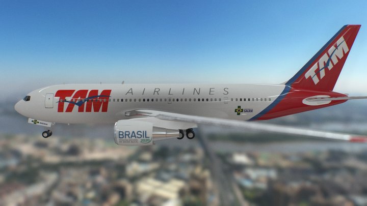 Avião Da Tam 3D Model