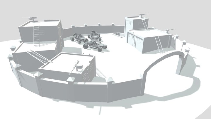Desert Village 3D Model