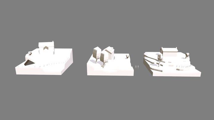 Grandma's house - Diorama and house blockout 3D Model