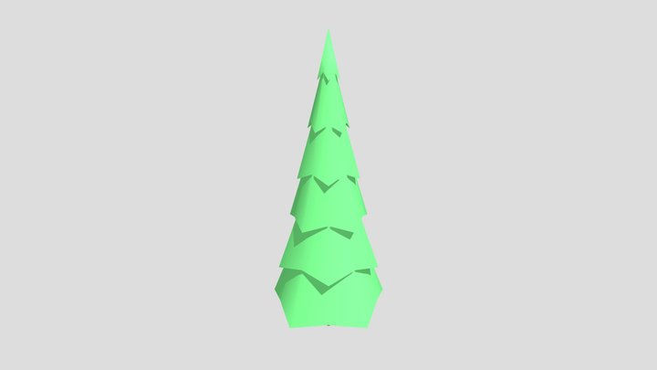 Low Poly Pinetree 3D Model
