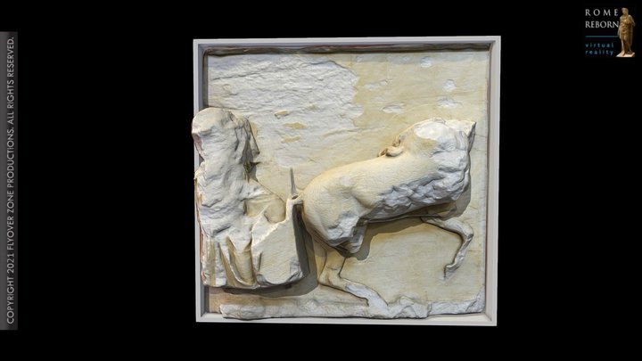 3D rendering of Metope North 01 (Parthenon)