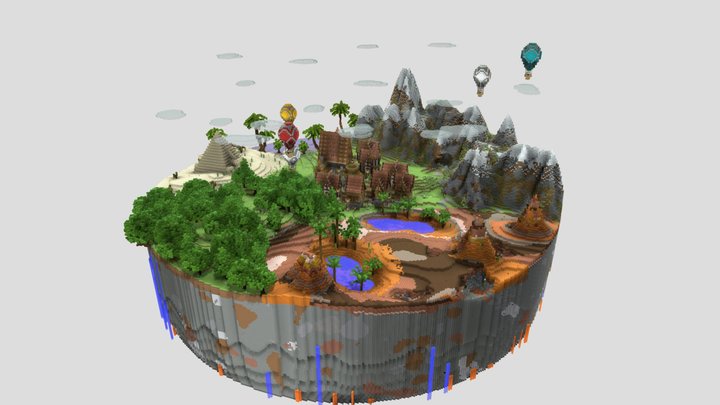 Circle Biomes 3D Model