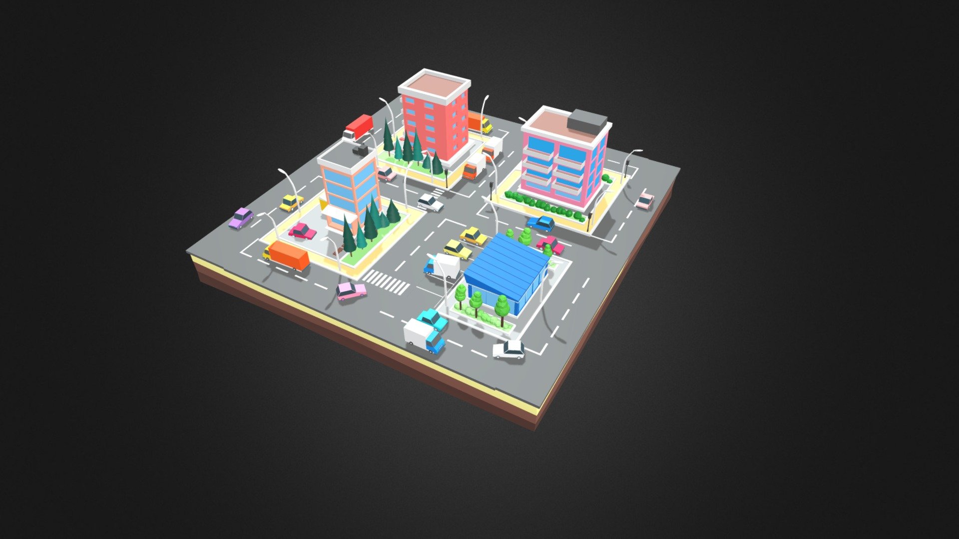 Lowpoly City - Download Free 3D model by Aditya Graphical (@Adityakm ...