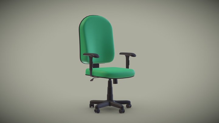High-Back Office Chair 3D Model