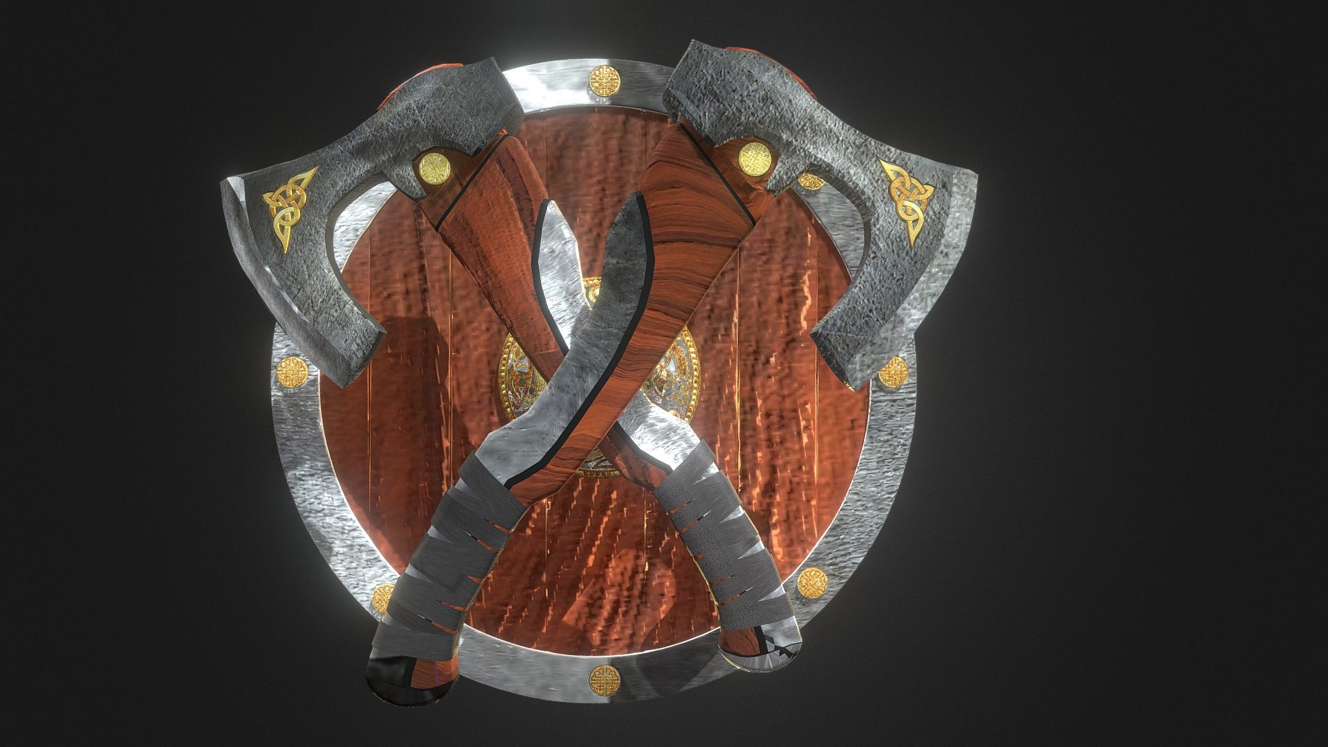 Viking King Axes & Shield