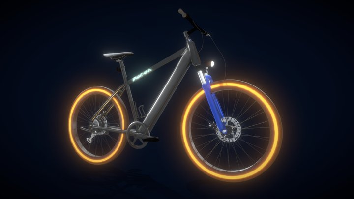 Black Ninja MTB Gear Bicycle 3D Model