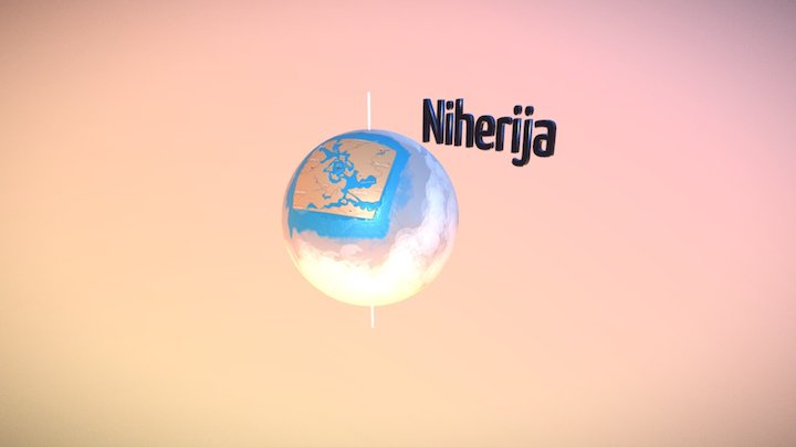 Niherija Globe 3D Model