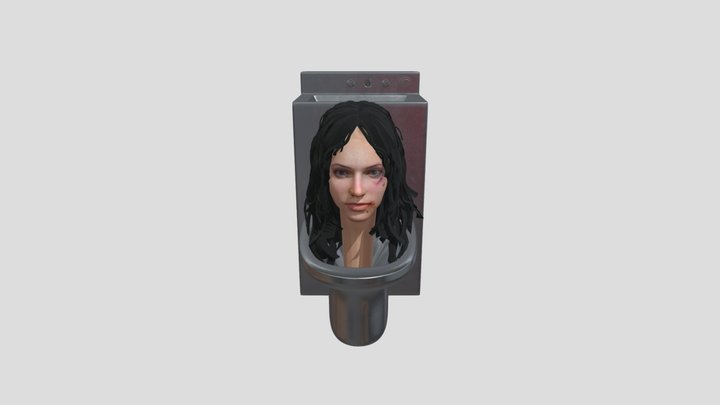 Female Skibidi Toilet 3D Model