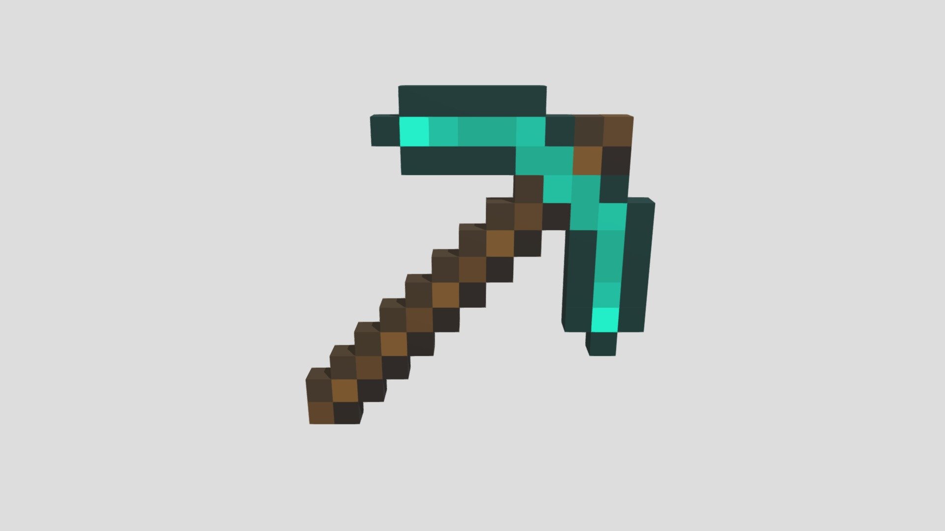 What is the title of this picture ? Minecraft Pickaxe - Download Free 3D model by LeoPasc02 (@LeoPasc02