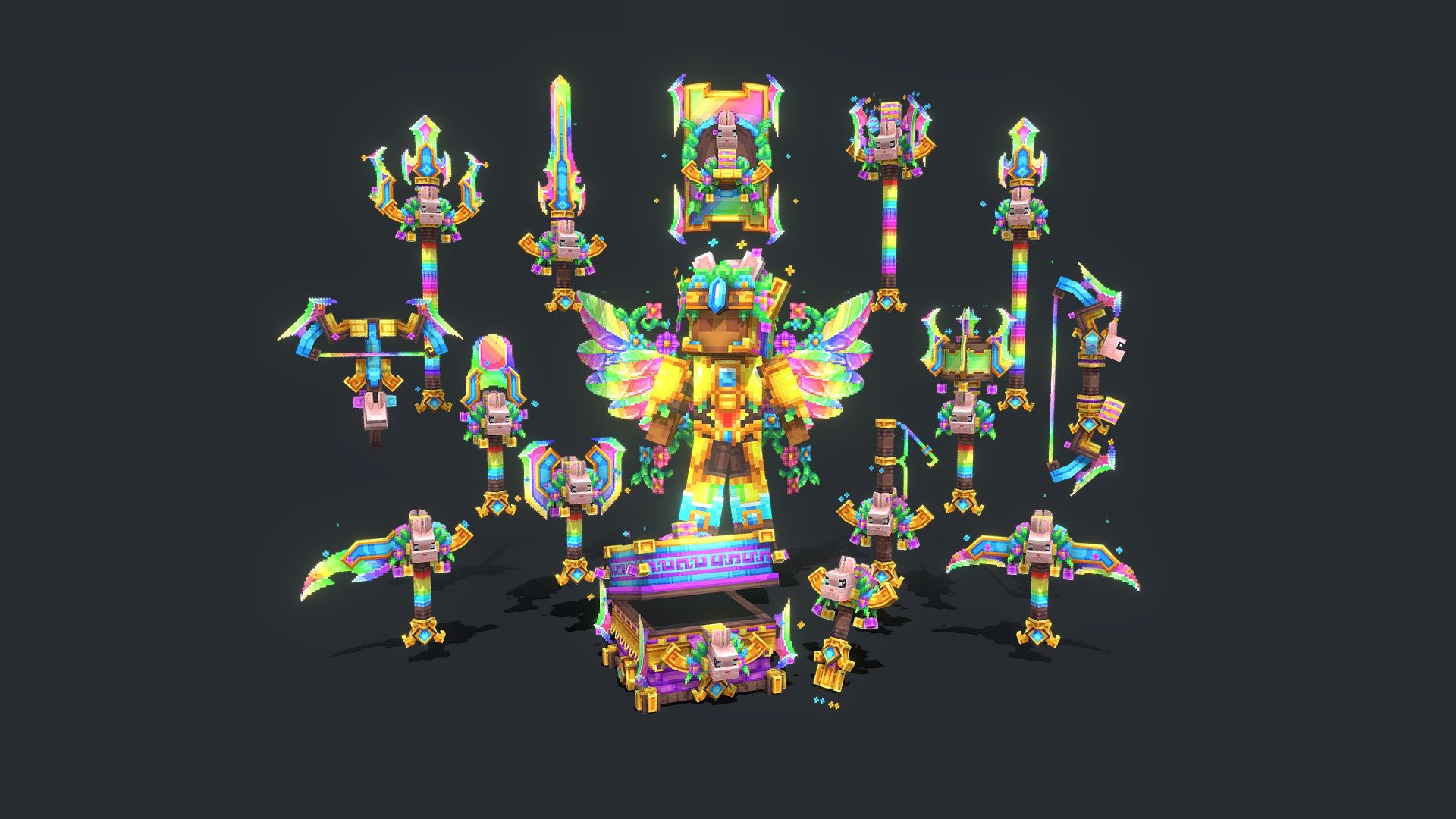 Easter Animated Weapons and Tools Set (64x) - MCModels