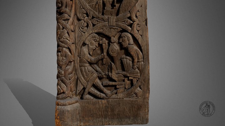 The Hylestad Portal and Sigurd the Dragon Slayer 3D Model