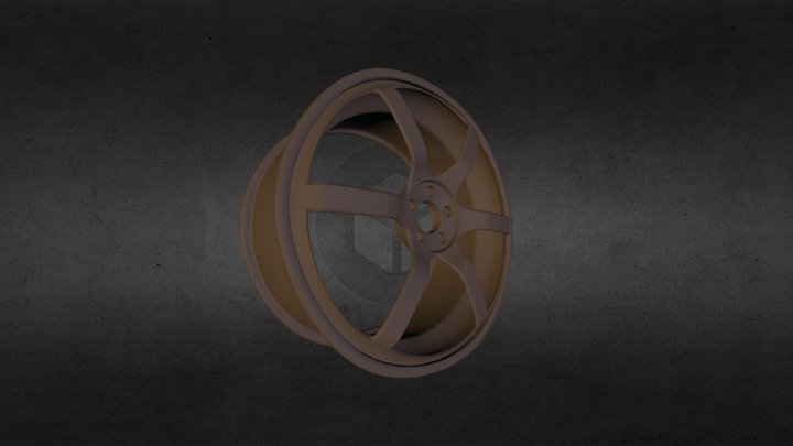 Wheel Rim, Six Spoke 3D Model