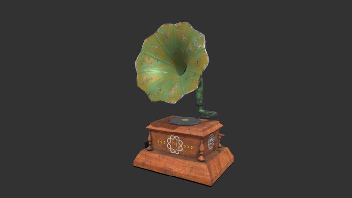Gramophone 3D 3D Model