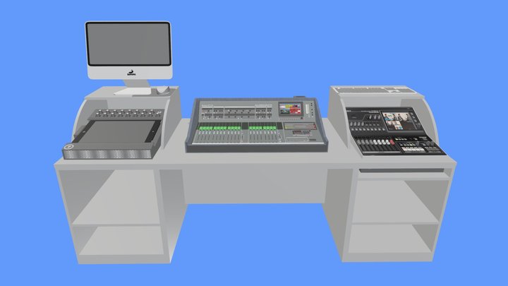 아트홀콘솔데스크2400-860-1000 3D Model