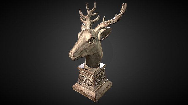 Reindeer Sculpture 3D Model