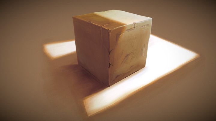 Drawn default Cube 3D Model