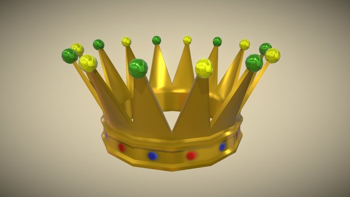 Simple Low Poly Crown (for Global Game Jam 2020) – Kostenloses 3D-Modell STL