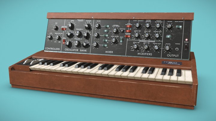 Minimoog Model D Synthesizer 3D Model