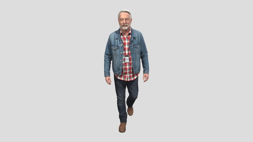 Denim and Plaid Portrait