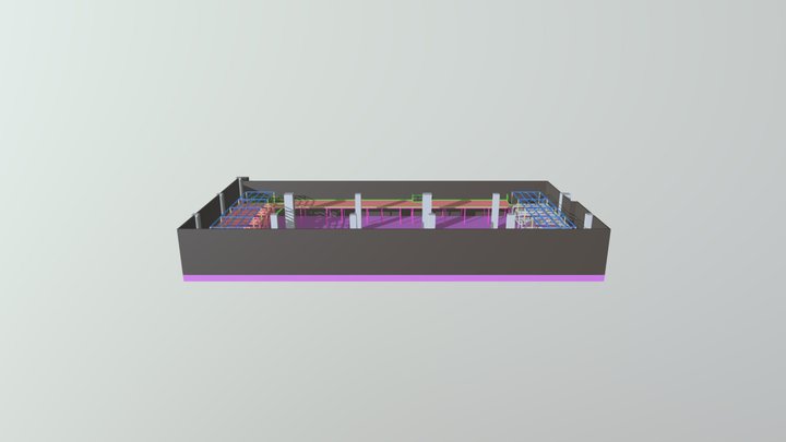 4984 - Airport Terminal Steel Structure 3D Model